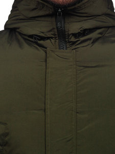 Chaqueta parka acolchada de invierno para hombre caqui Bolf 5M790