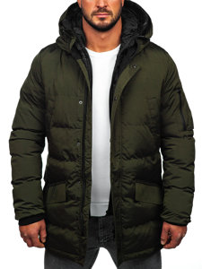 Chaqueta parka acolchada de invierno para hombre caqui Bolf 5M790