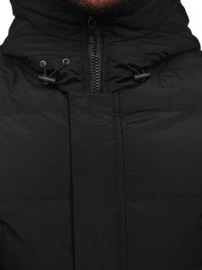 Chaqueta parka acolchada de invierno para hombre negro Bolf 5M790