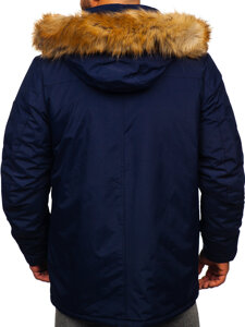 Chaqueta parka alaska de invierno para hombre azul tinta Bolf WX032D