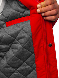 Chaqueta parka alaska de invierno para hombre rojo Bolf WX032A