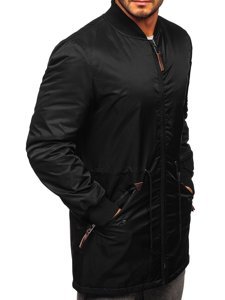 Chaqueta parka de entretiempo negra para hombre Bolf JK363