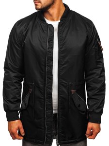 Chaqueta parka de entretiempo negra para hombre Bolf JK363