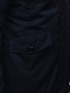 Chaqueta parka de invierno para hombre alaska color azul oscuro Bolf JK355