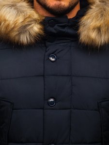 Chaqueta parka de invierno para hombre alaska color azul oscuro Bolf JK361