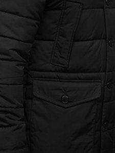 Chaqueta parka de invierno para hombre alaska color negro Bolf JK361