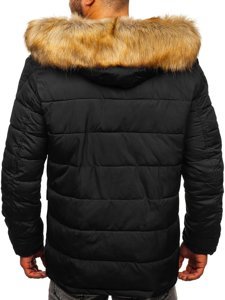 Chaqueta parka de invierno para hombre alaska color negro Bolf JK361