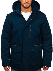 Chaqueta parka de invierno para hombre azul oscuro Bolf 22M323