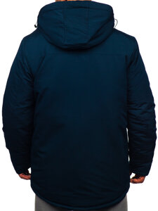 Chaqueta parka de invierno para hombre azul oscuro Bolf 22M323