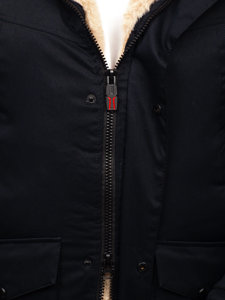 Chaqueta parka de invierno para hombre azul oscuro Bolf 22M50