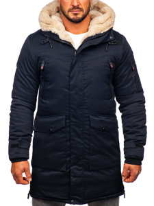 Chaqueta parka de invierno para hombre azul oscuro Bolf 22M50