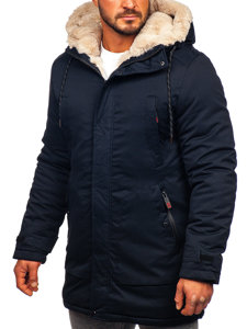 Chaqueta parka de invierno para hombre azul oscuro Bolf 22M52