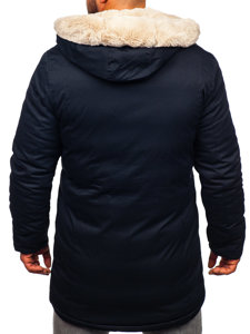 Chaqueta parka de invierno para hombre azul oscuro Bolf 22M52