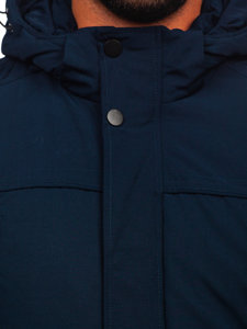 Chaqueta parka de invierno para hombre azul oscuro Bolf 5M713