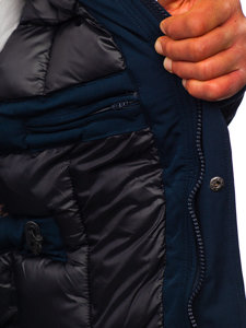 Chaqueta parka de invierno para hombre azul oscuro Bolf 5M713