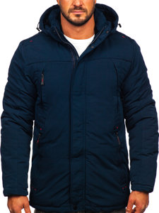 Chaqueta parka de invierno para hombre azul oscuro Bolf 5M717