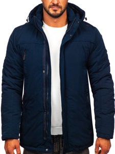 Chaqueta parka de invierno para hombre azul oscuro Bolf 5M717