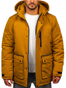 Chaqueta parka de invierno para hombre camel Bolf 22M323