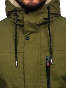 Chaqueta parka de invierno para hombre caqui Bolf 22M37