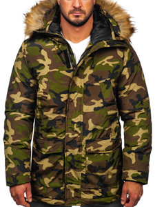 Chaqueta parka de invierno para hombre caqui Bolf 5M779