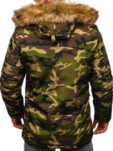 Chaqueta parka de invierno para hombre caqui Bolf 5M779