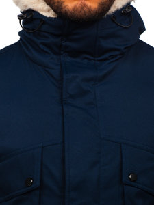 Chaqueta parka de invierno para hombre color azul oscuro Bolf M115