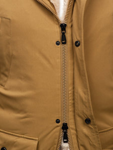 Chaqueta parka de invierno para hombre color camel Bolf M120