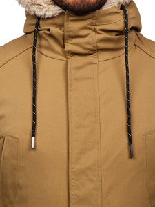 Chaqueta parka de invierno para hombre color camel Bolf M120