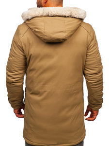 Chaqueta parka de invierno para hombre color camel Bolf M120