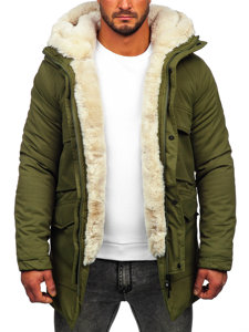 Chaqueta parka de invierno para hombre color caqui Bolf M115