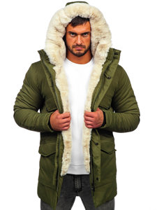 Chaqueta parka de invierno para hombre color caqui Bolf M115