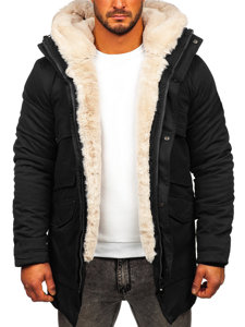 Chaqueta parka de invierno para hombre color negro Bolf M115