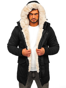 Chaqueta parka de invierno para hombre color negro Bolf M115