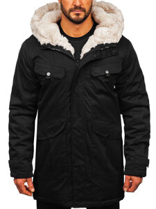 Chaqueta parka de invierno para hombre negro Bolf 22M318