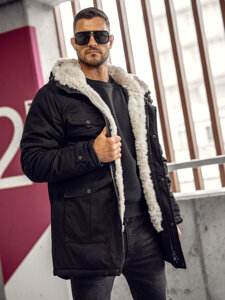 Chaqueta parka de invierno para hombre negro Bolf 22M318A