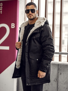 Chaqueta parka de invierno para hombre negro Bolf 22M318A