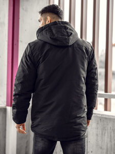 Chaqueta parka de invierno para hombre negro Bolf 22M323A