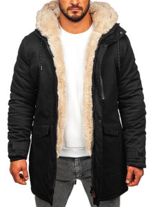 Chaqueta parka de invierno para hombre negro Bolf 22M37