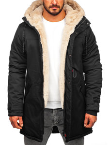 Chaqueta parka de invierno para hombre negro Bolf 22M38