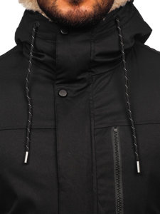 Chaqueta parka de invierno para hombre negro Bolf 22M38