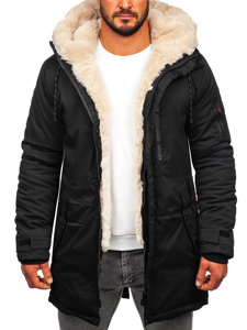 Chaqueta parka de invierno para hombre negro Bolf 22M39