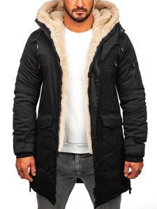 Chaqueta parka de invierno para hombre negro Bolf 22M50