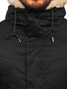 Chaqueta parka de invierno para hombre negro Bolf 22M50