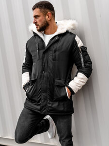 Chaqueta parka de invierno para hombre negro Bolf JP5832