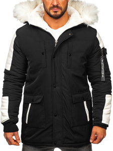 Chaqueta parka de invierno para hombre negro Bolf JP5832