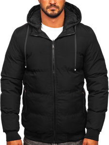 Chaqueta reversible acolchada de invierno para hombre negro Bolf 5M761