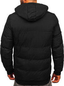 Chaqueta reversible acolchada de invierno para hombre negro Bolf 5M761