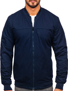 Chaqueta reversible de entretiempo bomber para hombre azul oscuro Bolf 84M3005