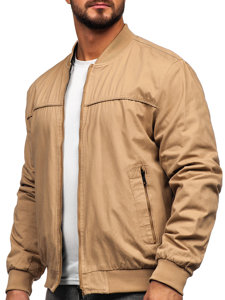 Chaqueta reversible de entretiempo bomber para hombre camel Bolf 84M3005