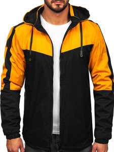 Chaqueta reversible de entretiempo para hombre amarillo y negro Bolf 84M3015